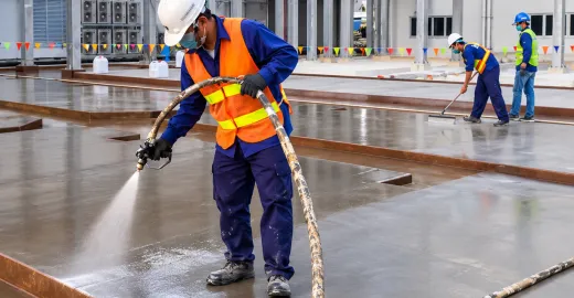Thi Công Phun Lớp Phủ Bảo Vệ Sàn Công Nghiệp