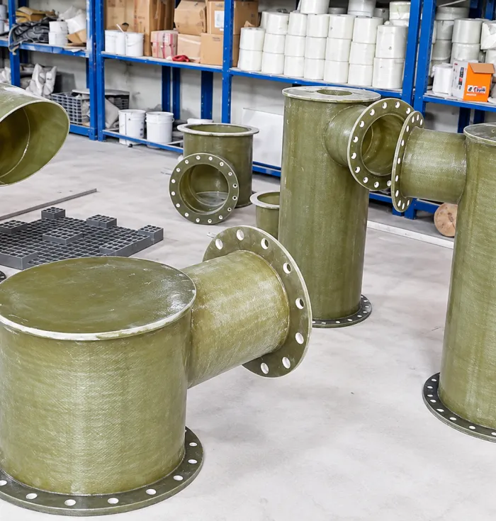 Phụ Kiện Đường Ống FRP Composite Chống Ăn Mòn